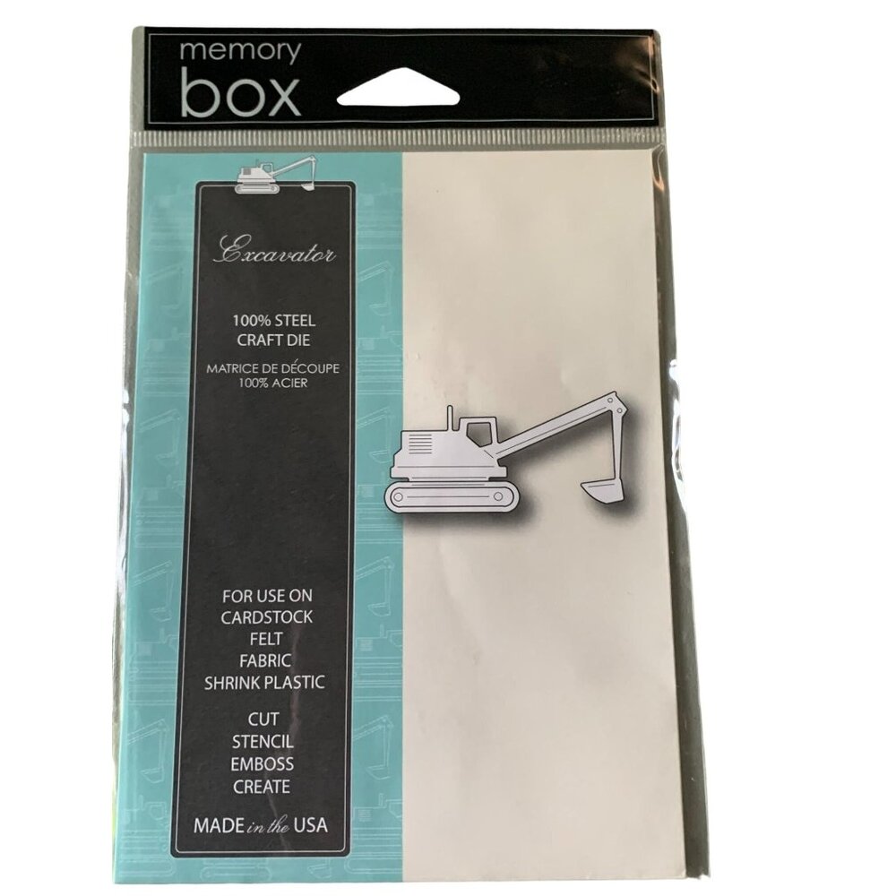 Memory Box Excavator Craft Die 2.2x1.1 2x3 in 100% Steel For Cardstock
